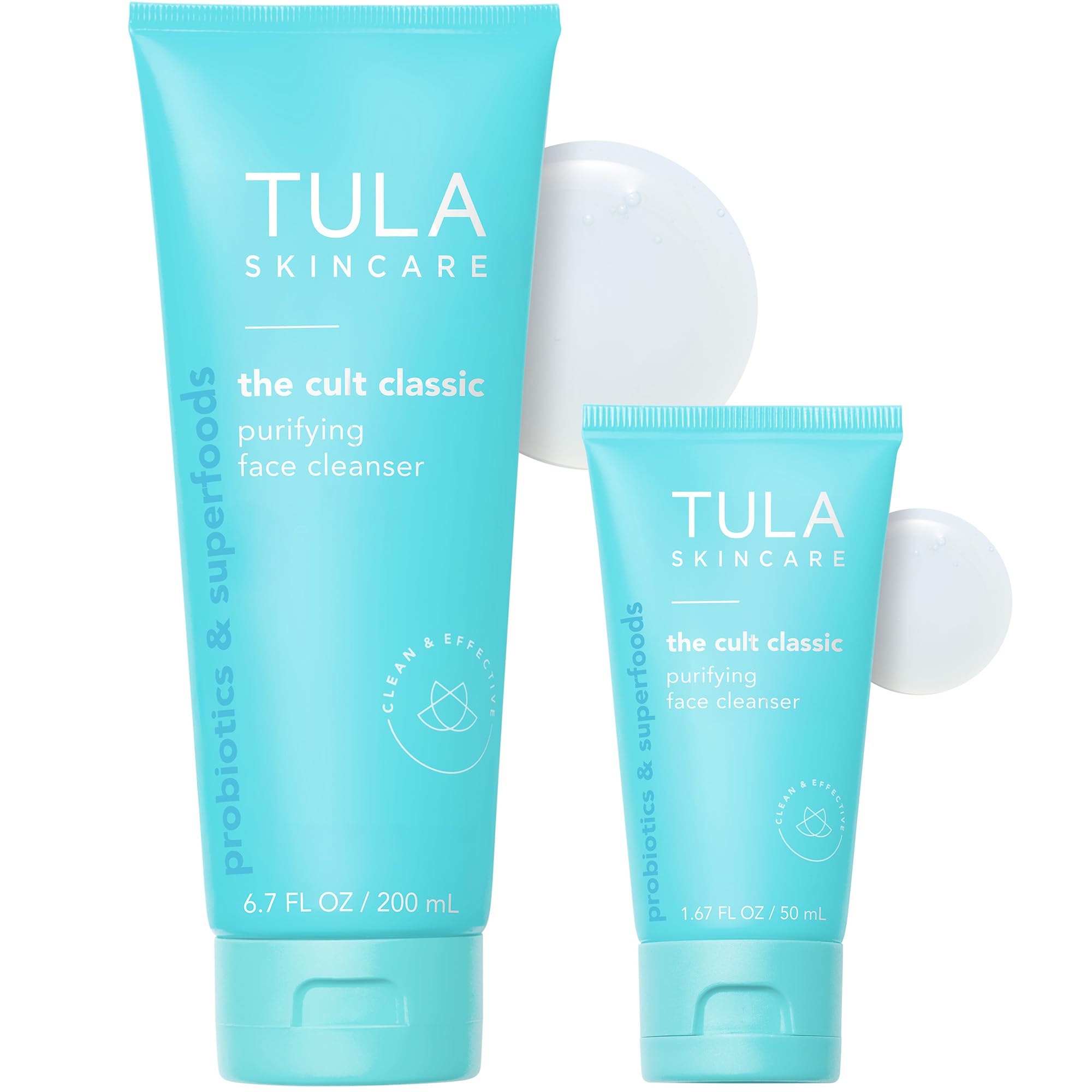 TULA Skincare Cult Classic Purifying Face Cleanser, Daily Wash for Pores & Skin Balance with Prebiotic Extracts, Antioxidants & Turmeric, Deep Cleansing Formula