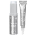 TULA Skin Care Eye + Lip Duo - Spresso Energizing Eye Balm 0.35 oz + Glaze Plumping Lip Treatment 0.28 oz, 2-Piece Holiday Kit