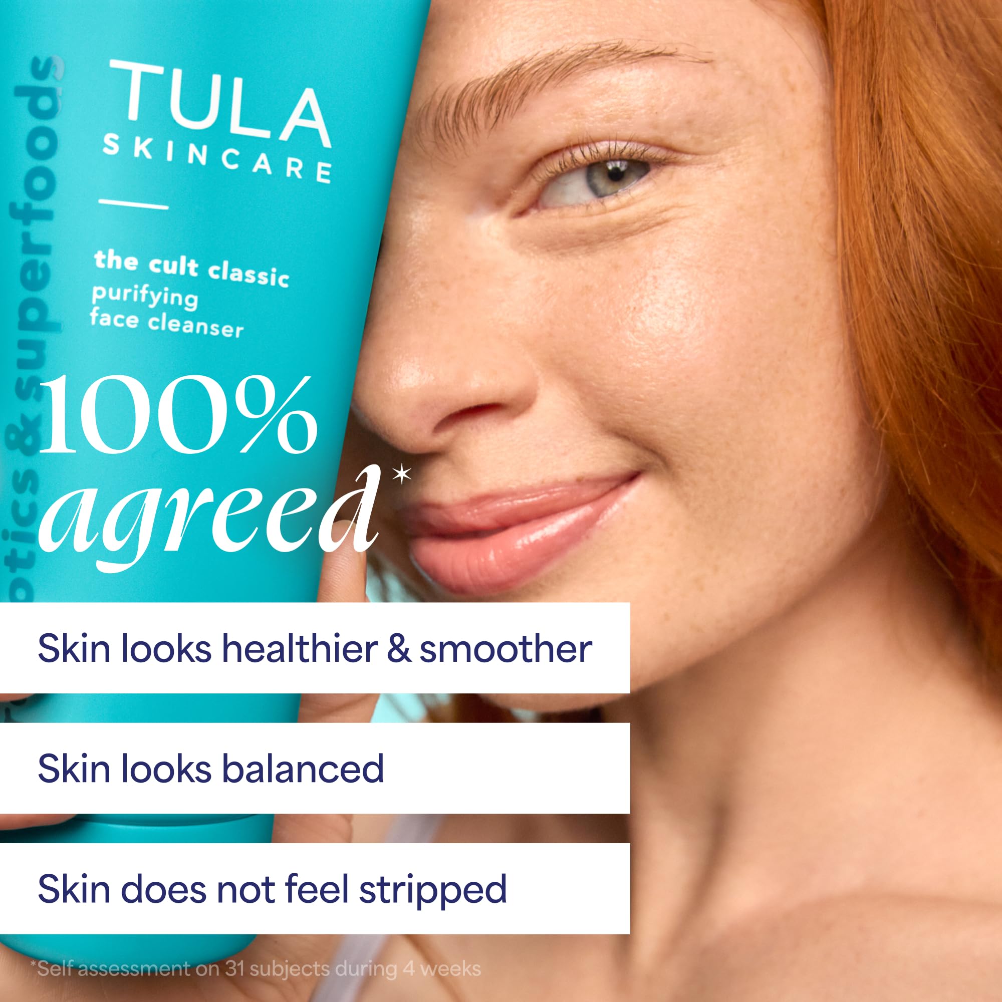 TULA Skincare Cult Classic Purifying Face Cleanser, Daily Wash for Pores & Skin Balance with Prebiotic Extracts, Antioxidants & Turmeric, Deep Cleansing Formula